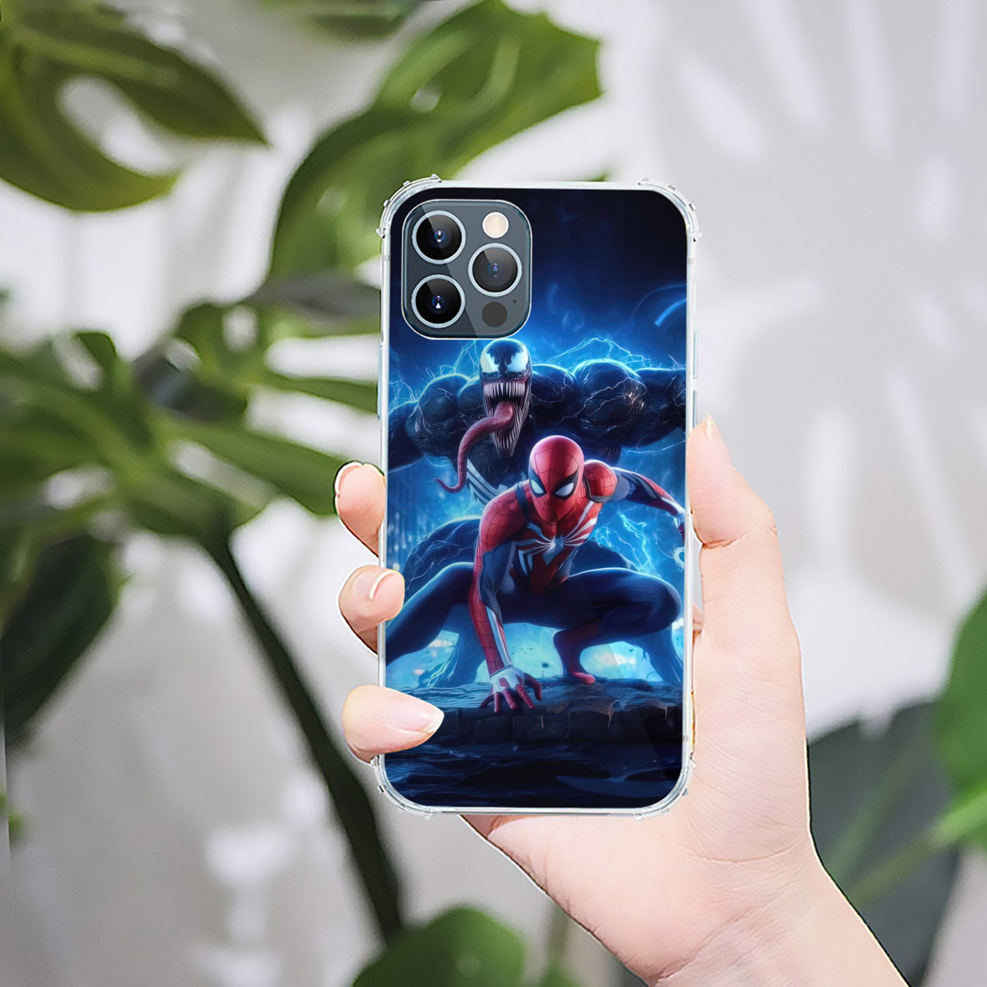 （画像用） Spider Man スパイダーマン 【iPhone 12シリーズ対応】透明スマホケース（クリアソフトケース）
